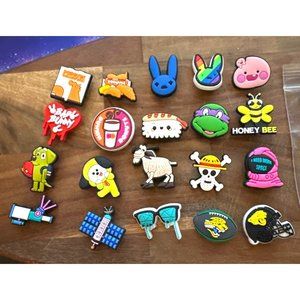 20 Bad Bunny Dunkin Donuts  Shoe Charms Multiple Characters Fits Crocs